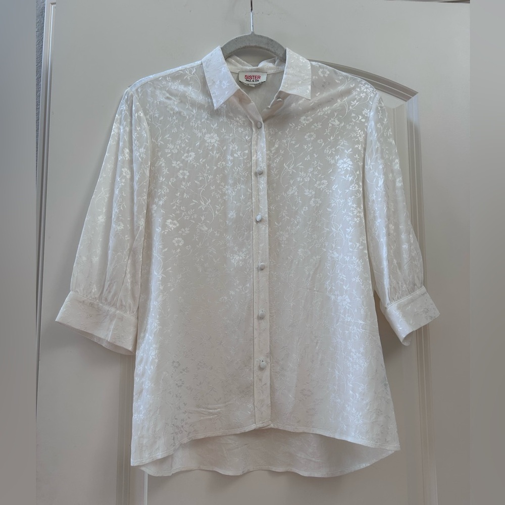 Paul & Joe Sister Silky Floral Blouse. Cottagecore. Victorian.  Romantic. Femme